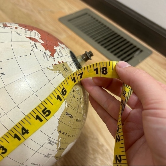 Wooden Paper Globe Stand Office Decor Map Wedding Decoration Travel Theme - Picture 6 of 6